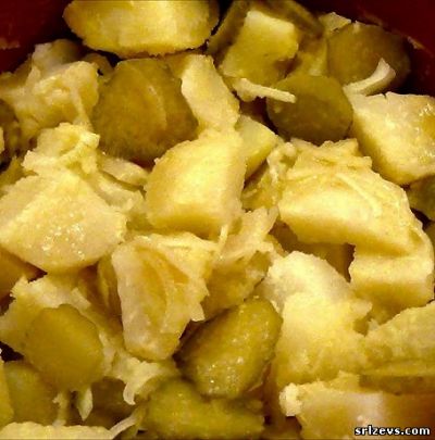 пошаговый рецепт салата из картофеля и маринованных огурцов фото