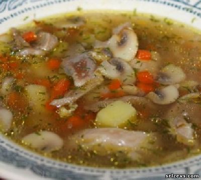 Рецепт куриного супа с грибами