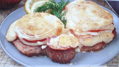 Рецепт мяса в духовке с сыром фото